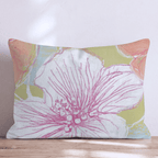 Tropical Flowers in Summertime Throw Pillow - Hillcroft Home