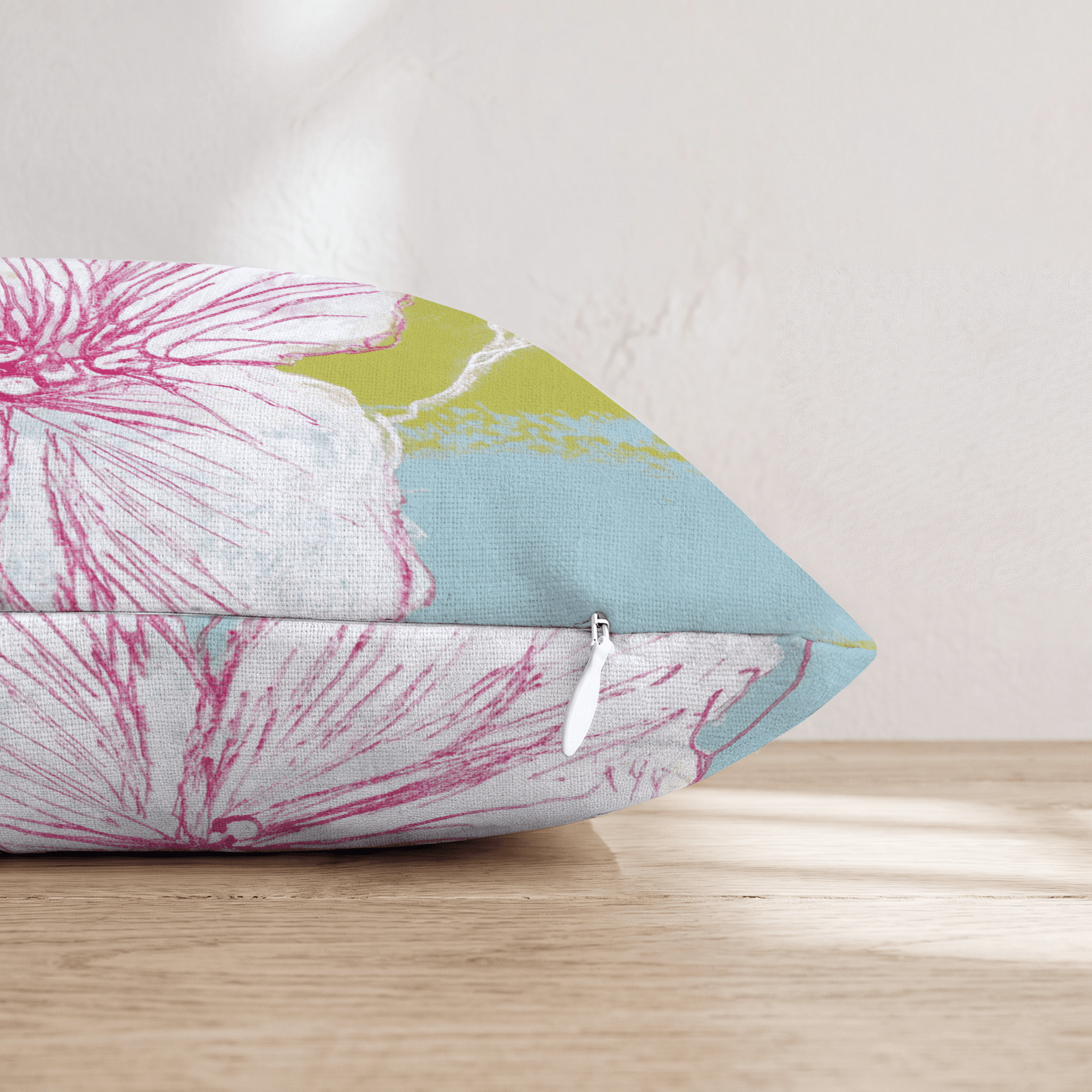 Tropical Flowers in Summertime Throw Pillow - Hillcroft Home