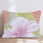 Tropical Flowers in Summertime Throw Pillow - Hillcroft Home