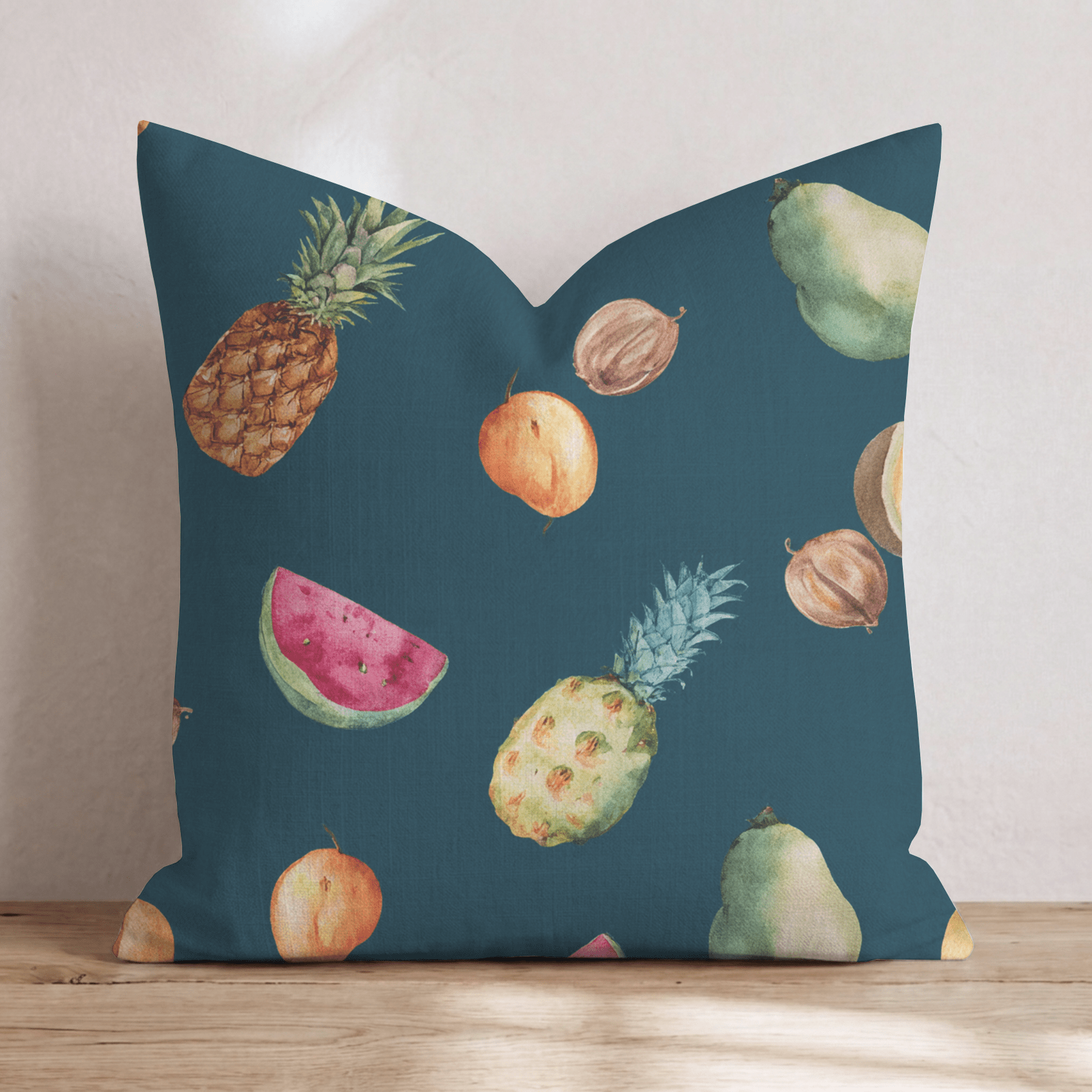 Tropical Fruit Scatter Throw Pillow - Hillcroft Home
