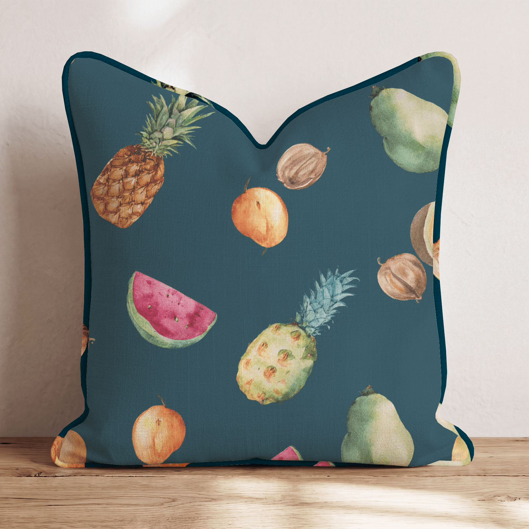 Tropical Fruit Scatter Throw Pillow - Hillcroft Home
