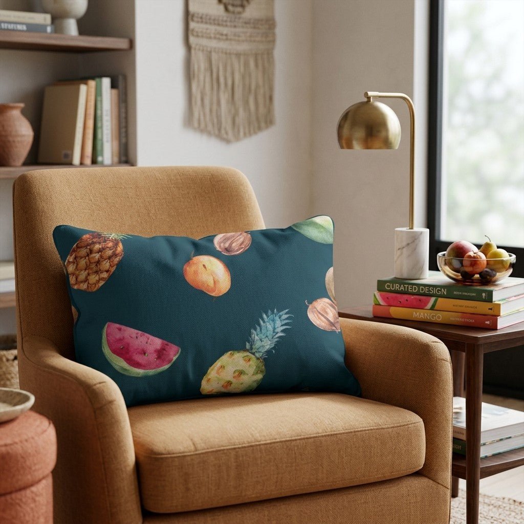 Tropical Fruit Scatter Throw Pillow - Hillcroft Home