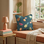 Tropical Fruit Scatter Throw Pillow - Hillcroft Home