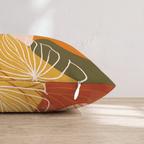 Tropical Leaf Layers Throw Pillow - Hillcroft Home