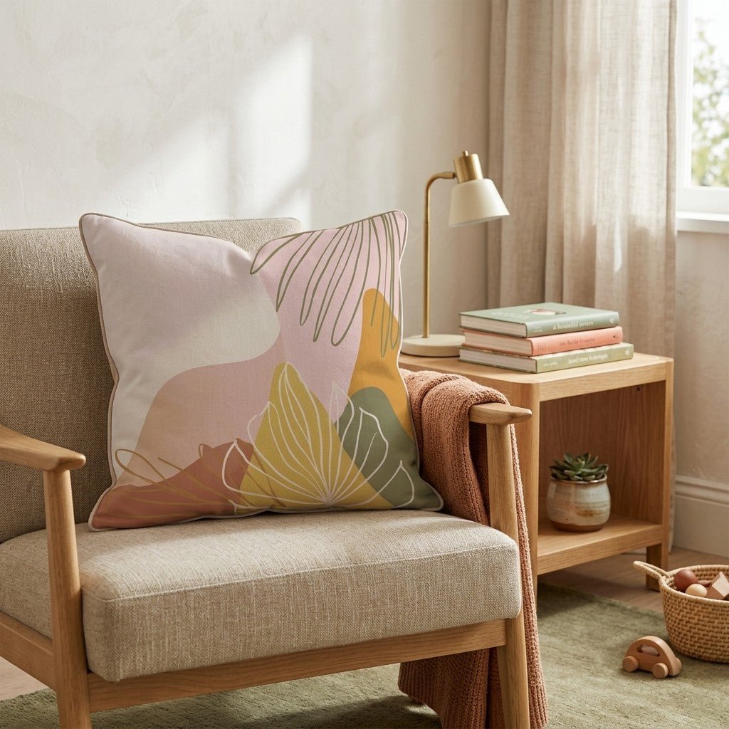 Tropical Leaf Layers Throw Pillow - Hillcroft Home