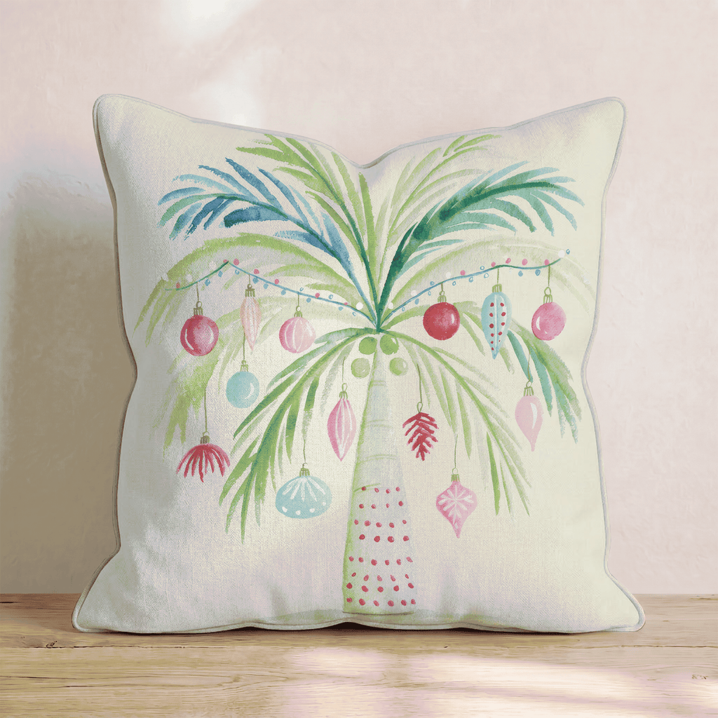 Tropical Ornament Palm Throw Pillow - Hillcroft Home