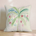 Tropical Ornament Palm Throw Pillow - Hillcroft Home