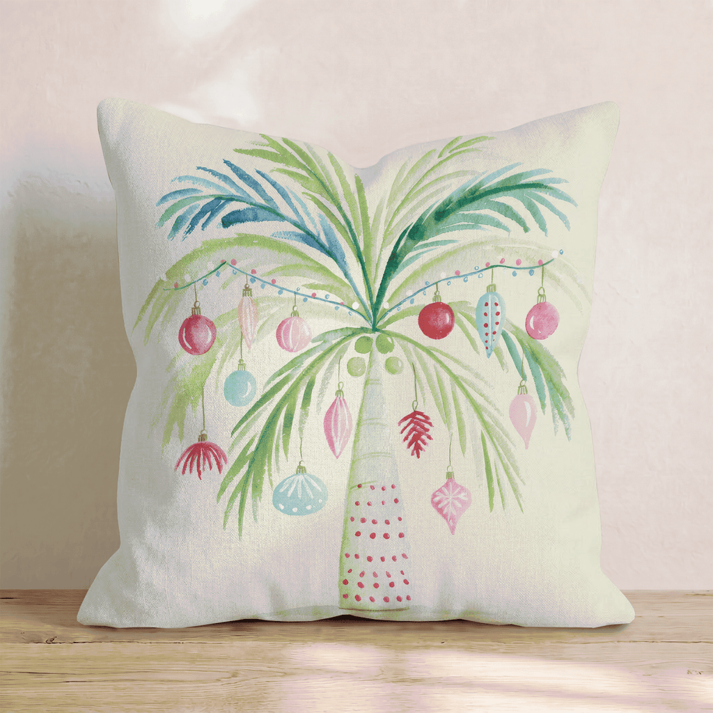 Tropical Ornament Palm Throw Pillow - Hillcroft Home