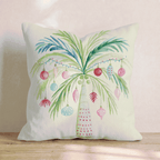 Tropical Ornament Palm Throw Pillow - Hillcroft Home