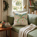 Tropical Ornament Palm Throw Pillow throw pillow - Hillcroft Home
