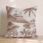 Tropical Shore Throw Pillow - Hillcroft Home