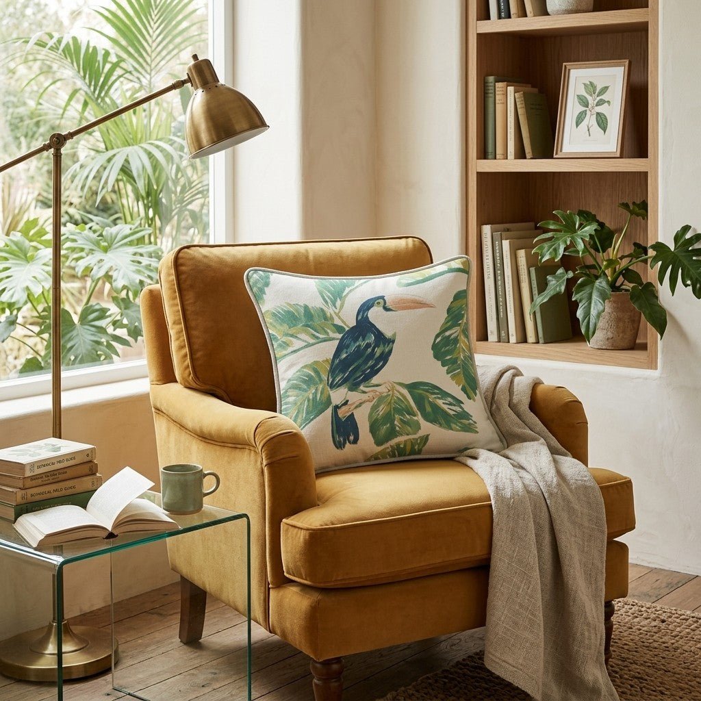 Tropical Tucan Throw Pillow - Hillcroft Home