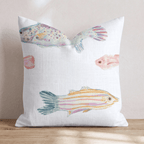 Tropical Water Fish Throw Pillow - Hillcroft Home