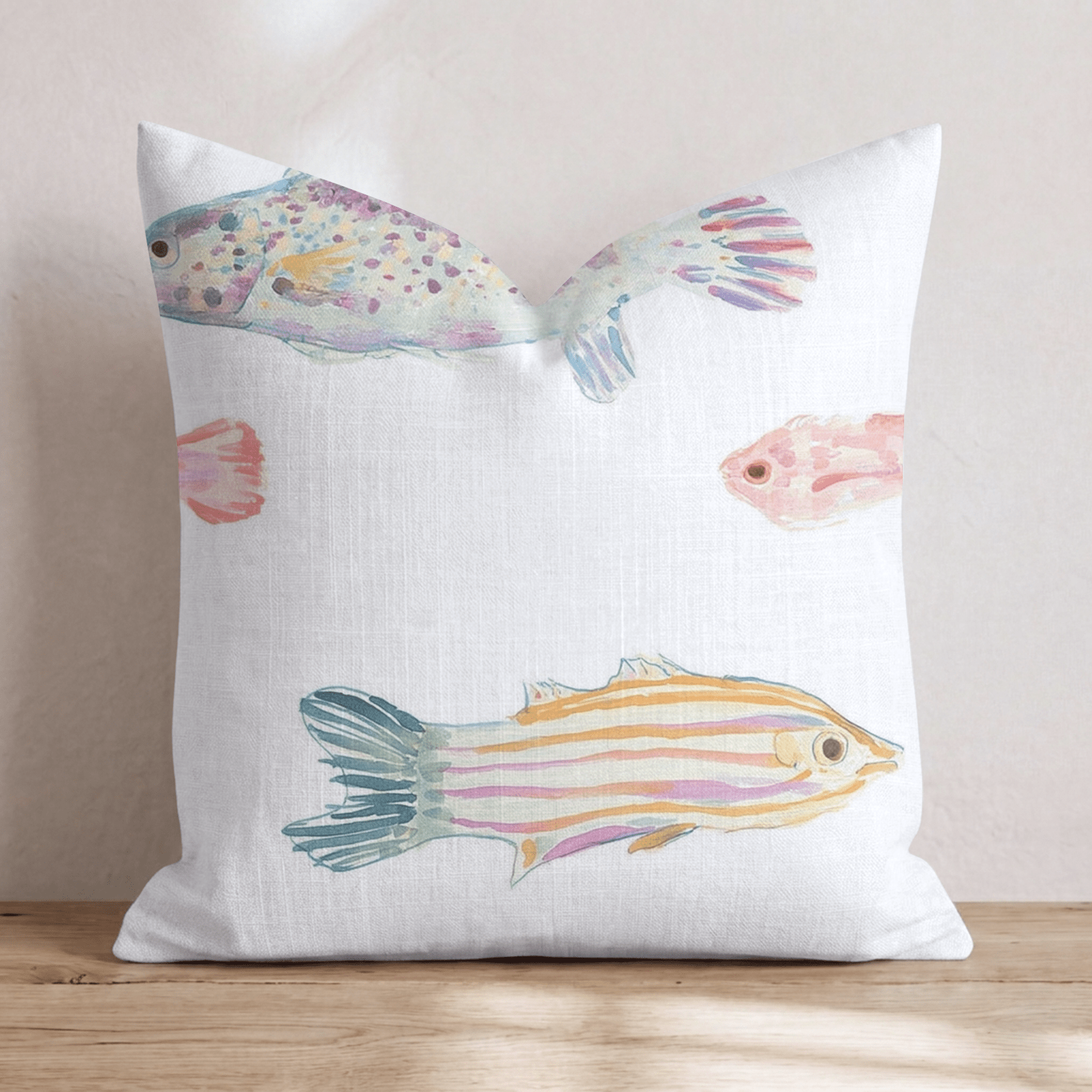 Tropical Water Fish Throw Pillow - Hillcroft Home