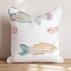 Tropical Water Fish Throw Pillow - Hillcroft Home