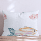Tropical Water Fish Throw Pillow - Hillcroft Home