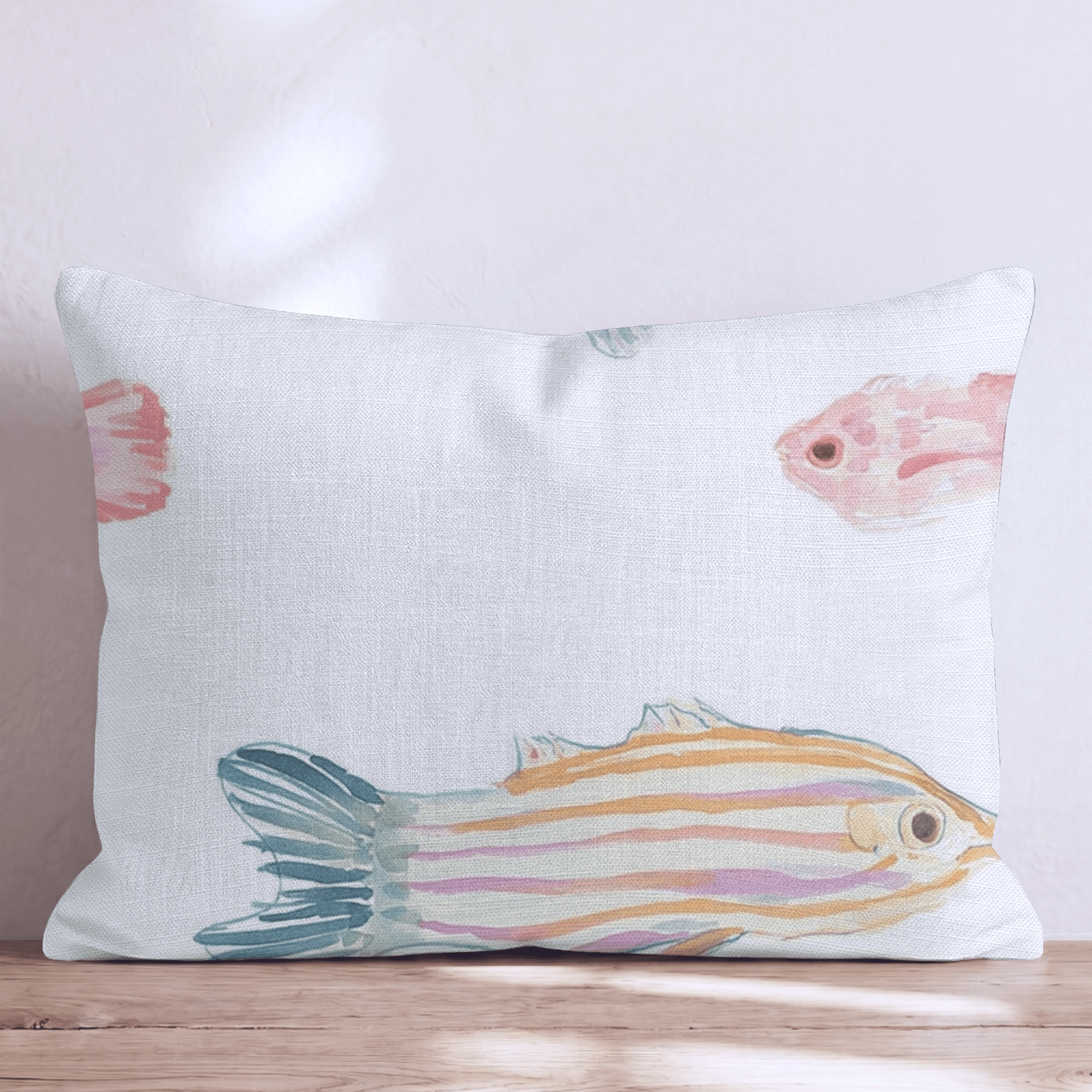 Tropical Water Fish Throw Pillow - Hillcroft Home