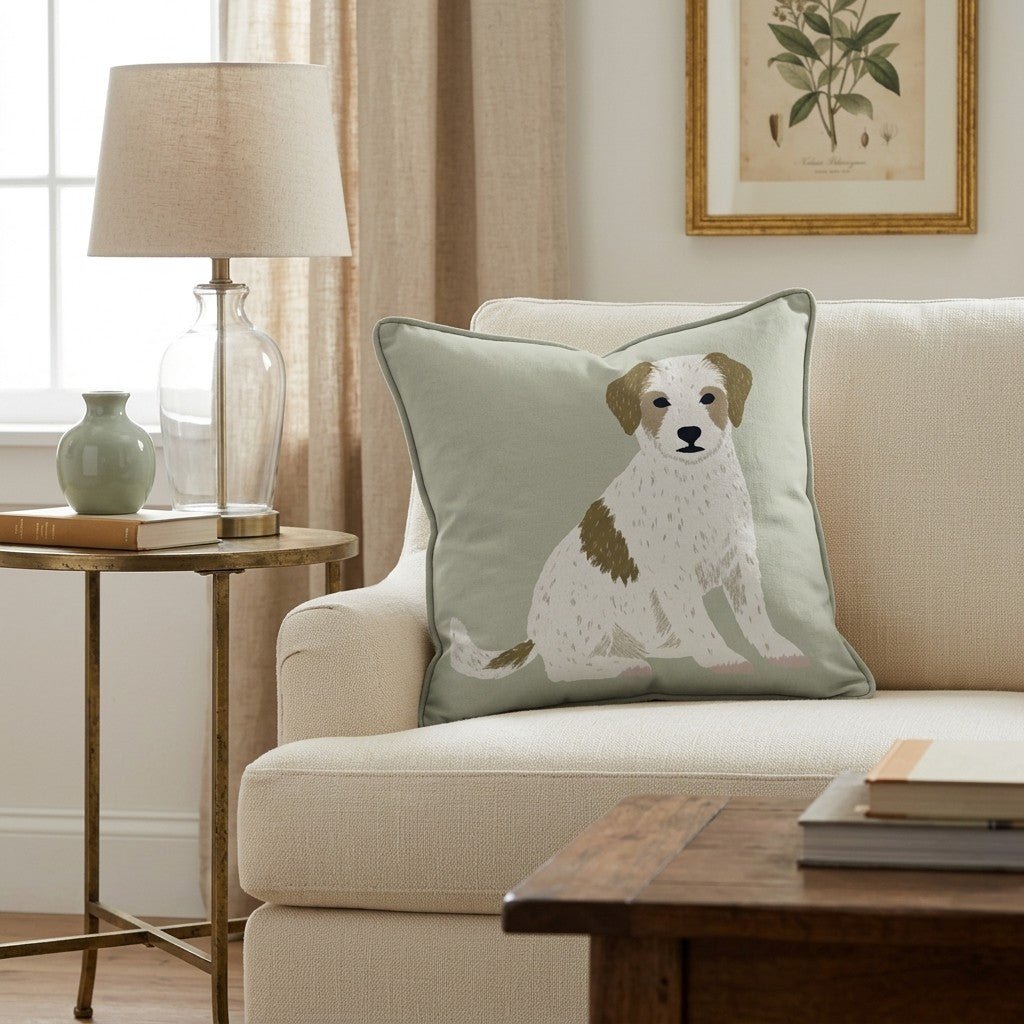 Tuff Little Terrier Throw Pillow - Hillcroft Home