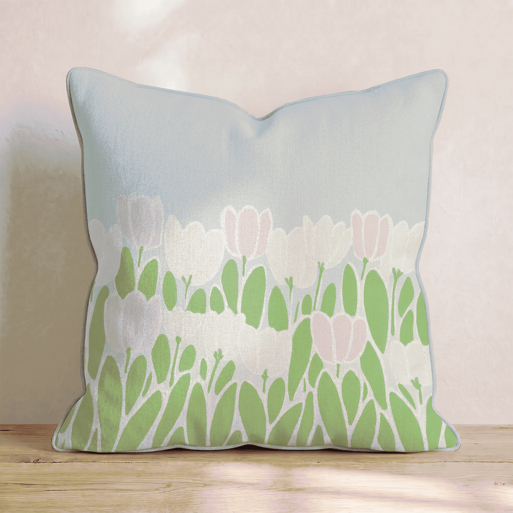 Tulip Fields Throw Pillow - Hillcroft Home