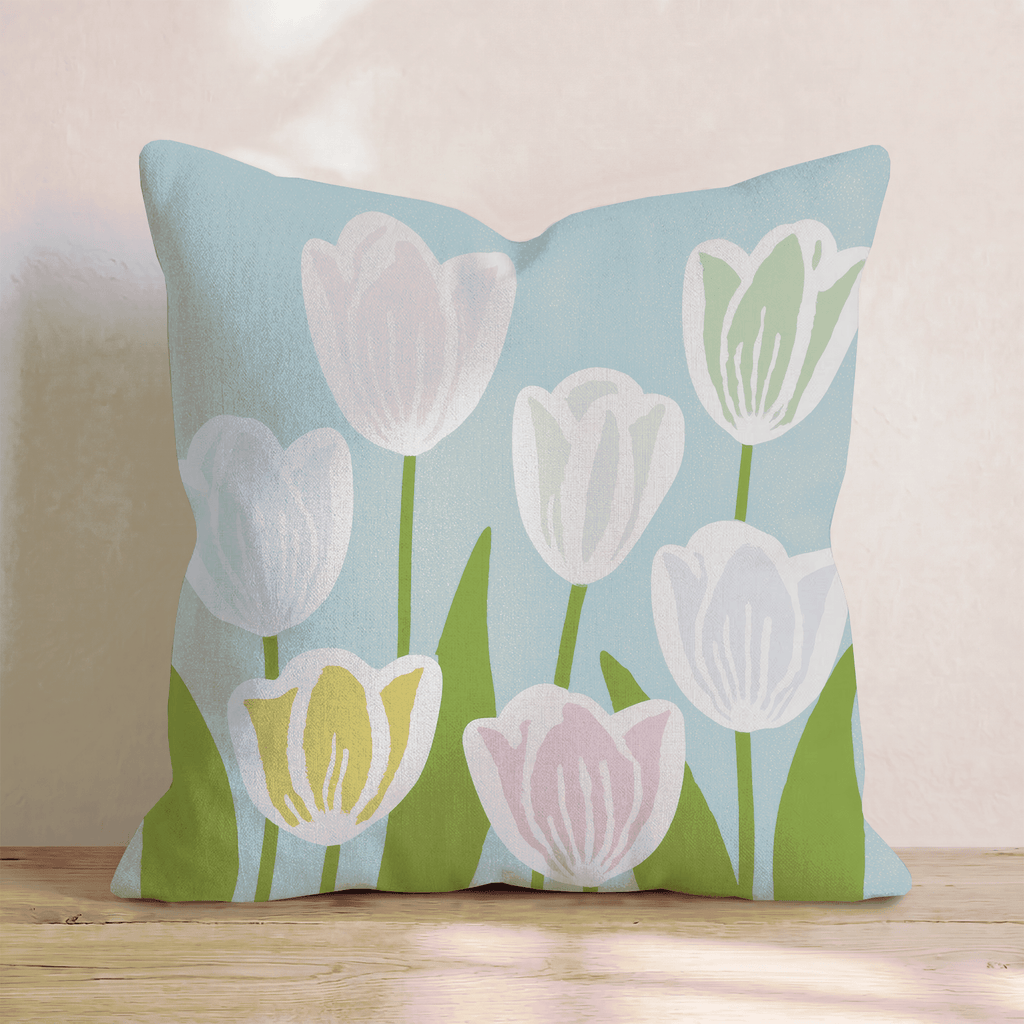 Tulip Garden Throw Pillow - Hillcroft Home