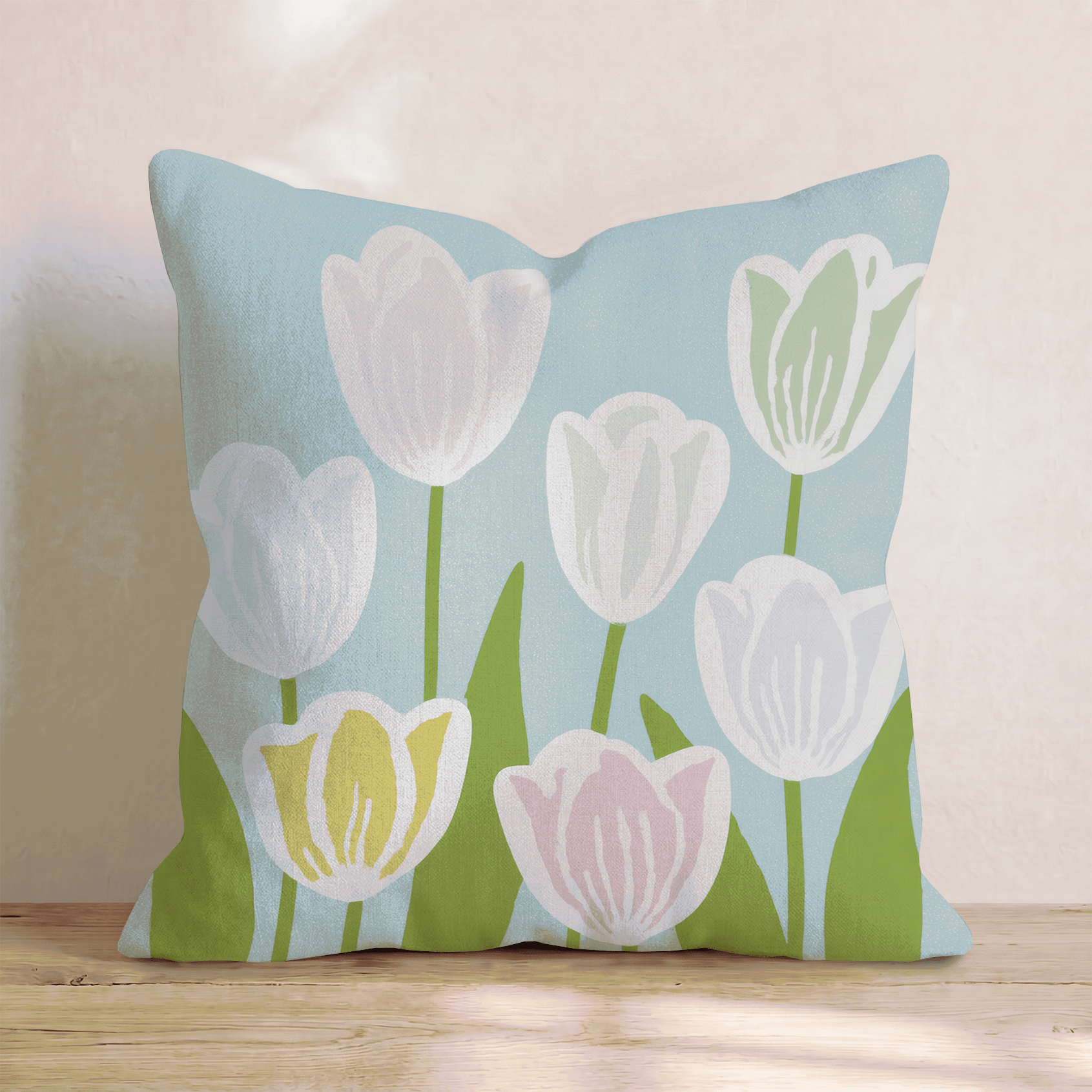 Tulip Garden Throw Pillow - Hillcroft Home