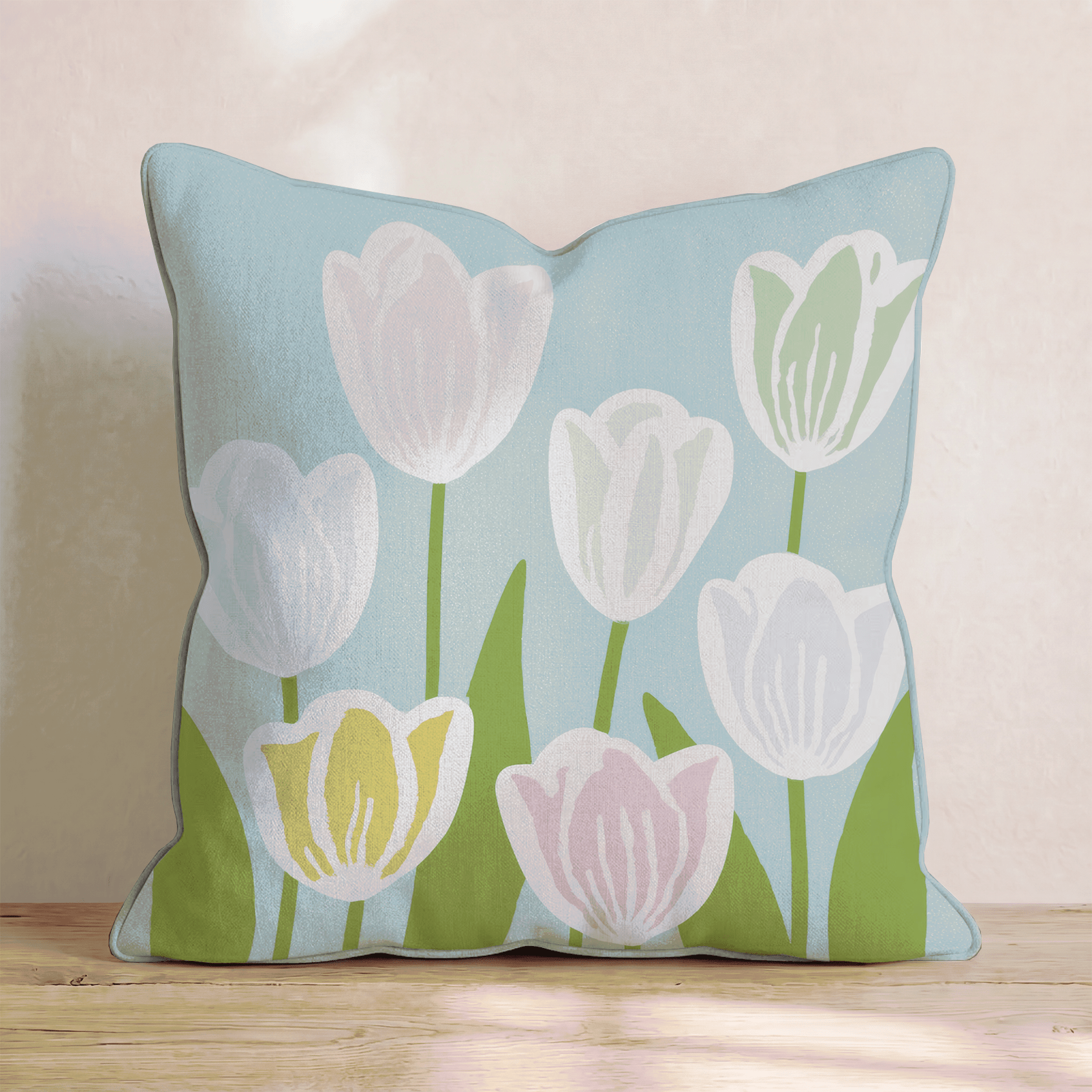 Tulip Garden Throw Pillow - Hillcroft Home