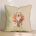 Turkey Day Golden Retriever Throw Pillow - Hillcroft Home