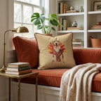 Turkey Day Golden Retriever Throw Pillow - Hillcroft Home