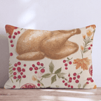 Turkey on the Table Throw Pillow - Hillcroft Home