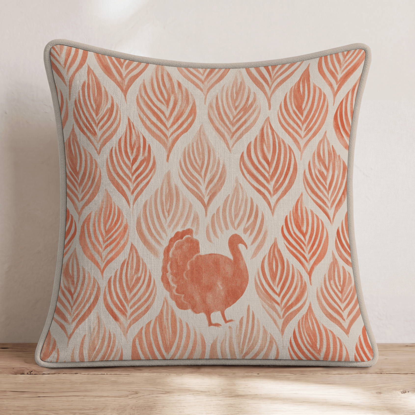Turkey Toile Throw Pillow - Hillcroft Home