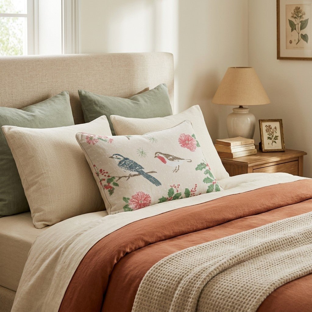 Tweet the Halls Throw Pillow - Hillcroft Home