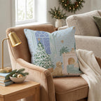 Twilight Fireside Goldendoodle Throw Pillow throw pillow - Hillcroft Home