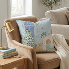 Twilight Fireside Goldendoodle Throw Pillow - Hillcroft Home