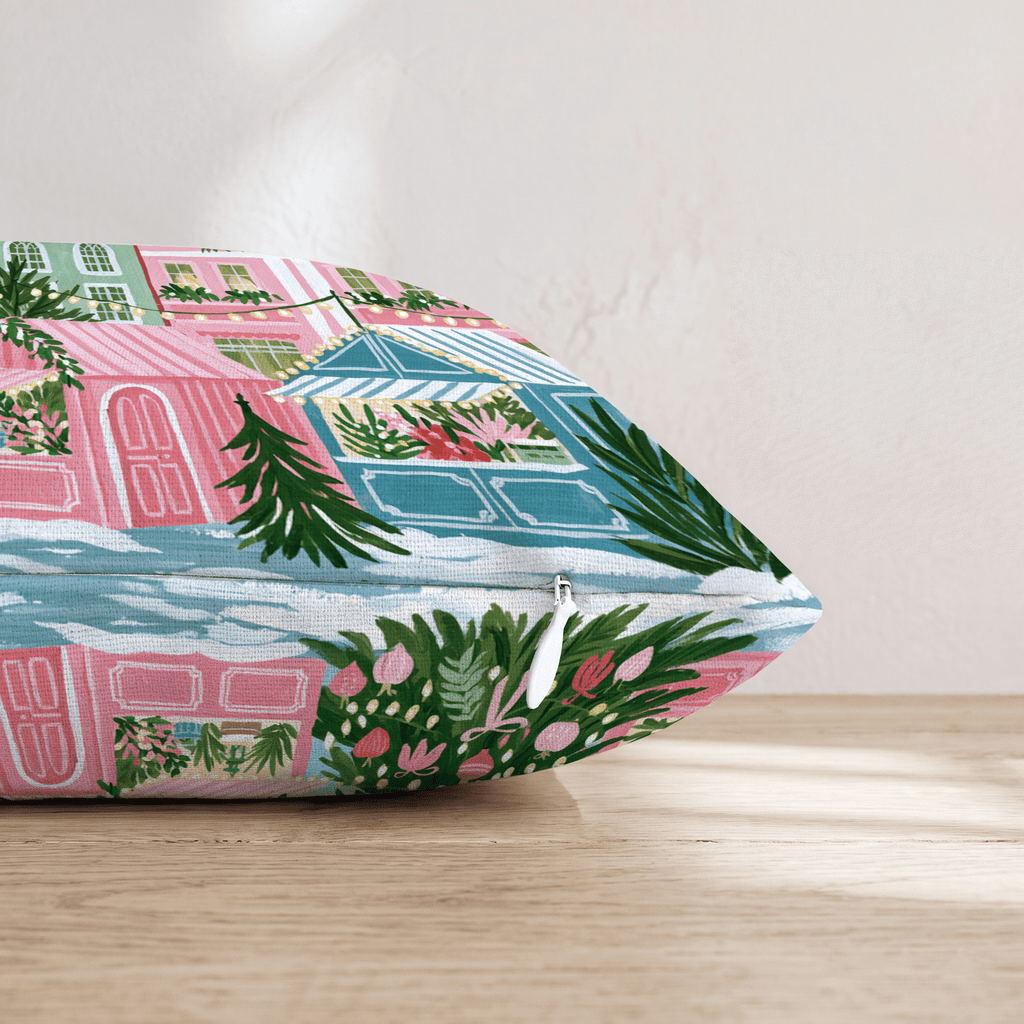 Twilight Market Row Throw Pillow - Hillcroft Home