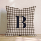Typeset B Plaid Throw Pillow - Hillcroft Home