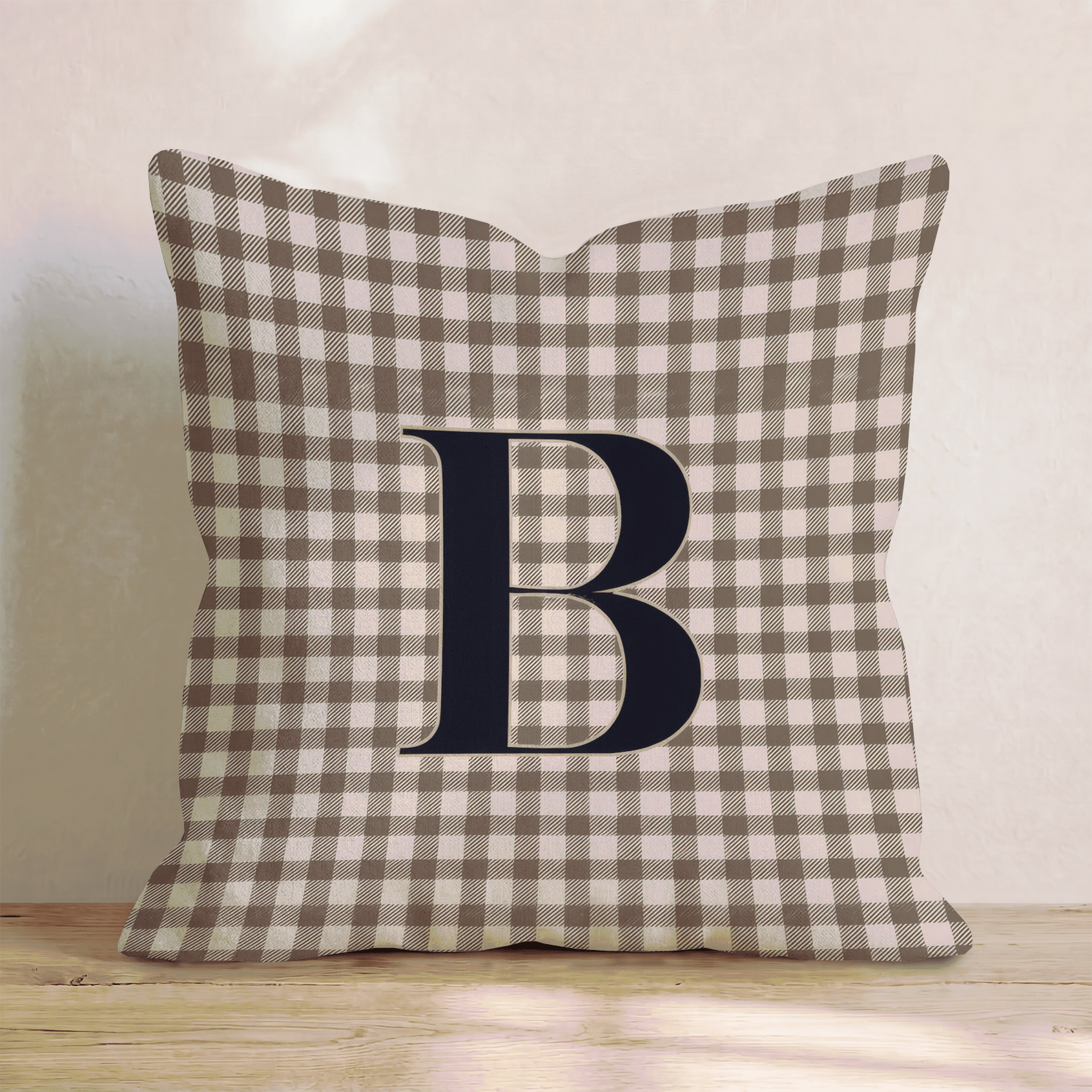 Typeset B Plaid Throw Pillow - Hillcroft Home