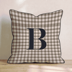 Typeset B Plaid Throw Pillow - Hillcroft Home
