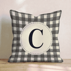 Typeset C Plaid Throw Pillow - Hillcroft Home
