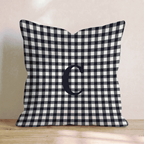 Typeset C Throw Pillow - Hillcroft Home