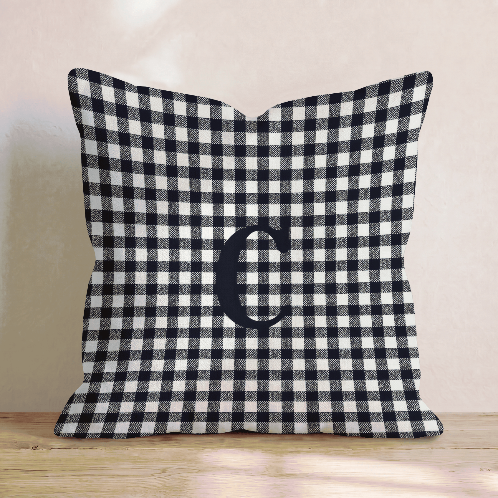 Typeset C Throw Pillow - Hillcroft Home