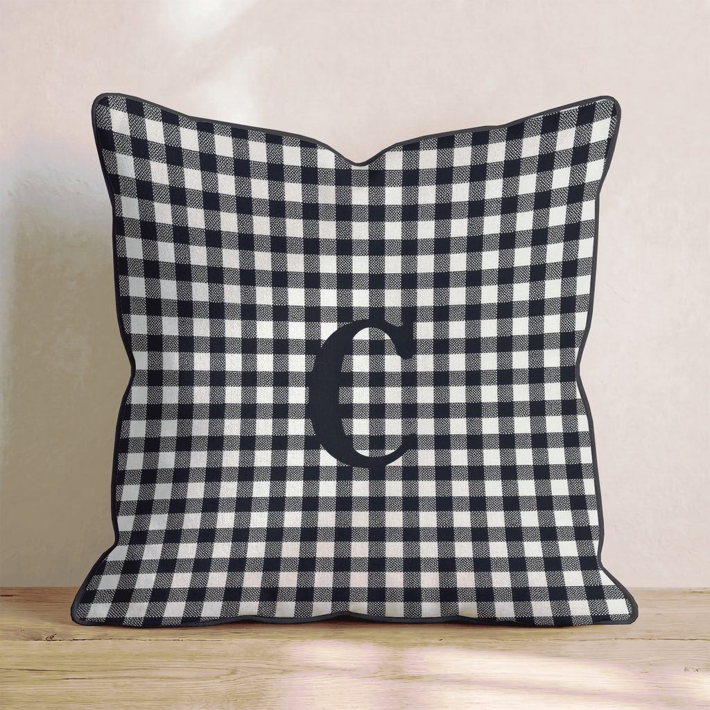 Typeset C Throw Pillow - Hillcroft Home