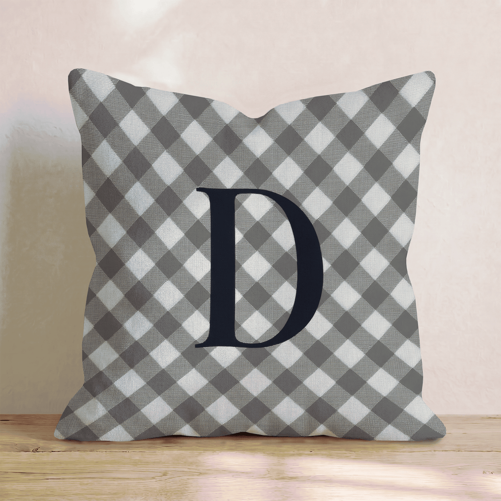 Typeset D Throw Pillow - Hillcroft Home