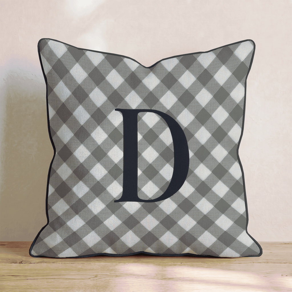 Typeset D Throw Pillow - Hillcroft Home