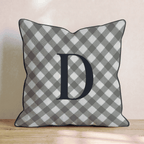Typeset D Throw Pillow - Hillcroft Home