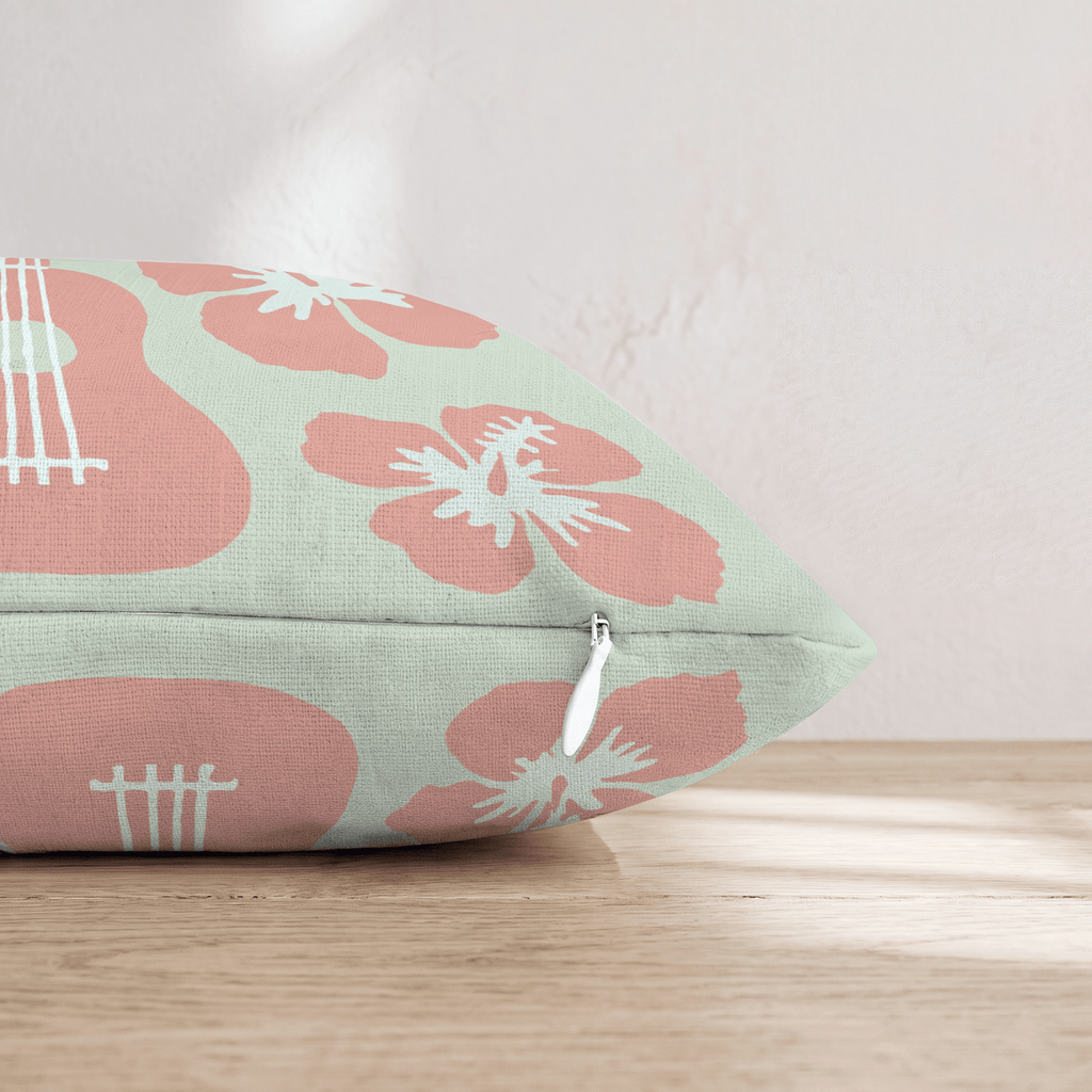 Ukulele Summer Throw Pillow - Hillcroft Home