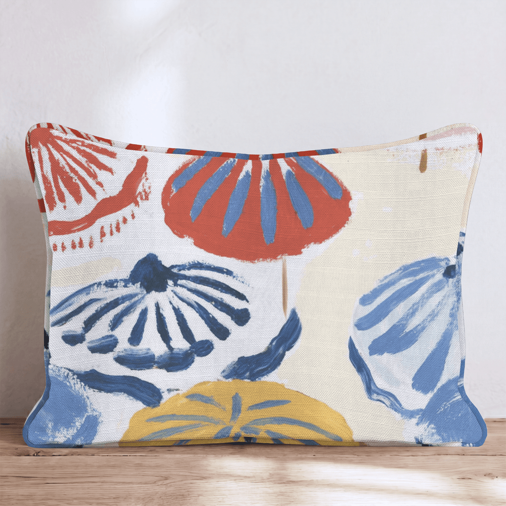 Umbrellas in Italy Throw Pillow - Hillcroft Home