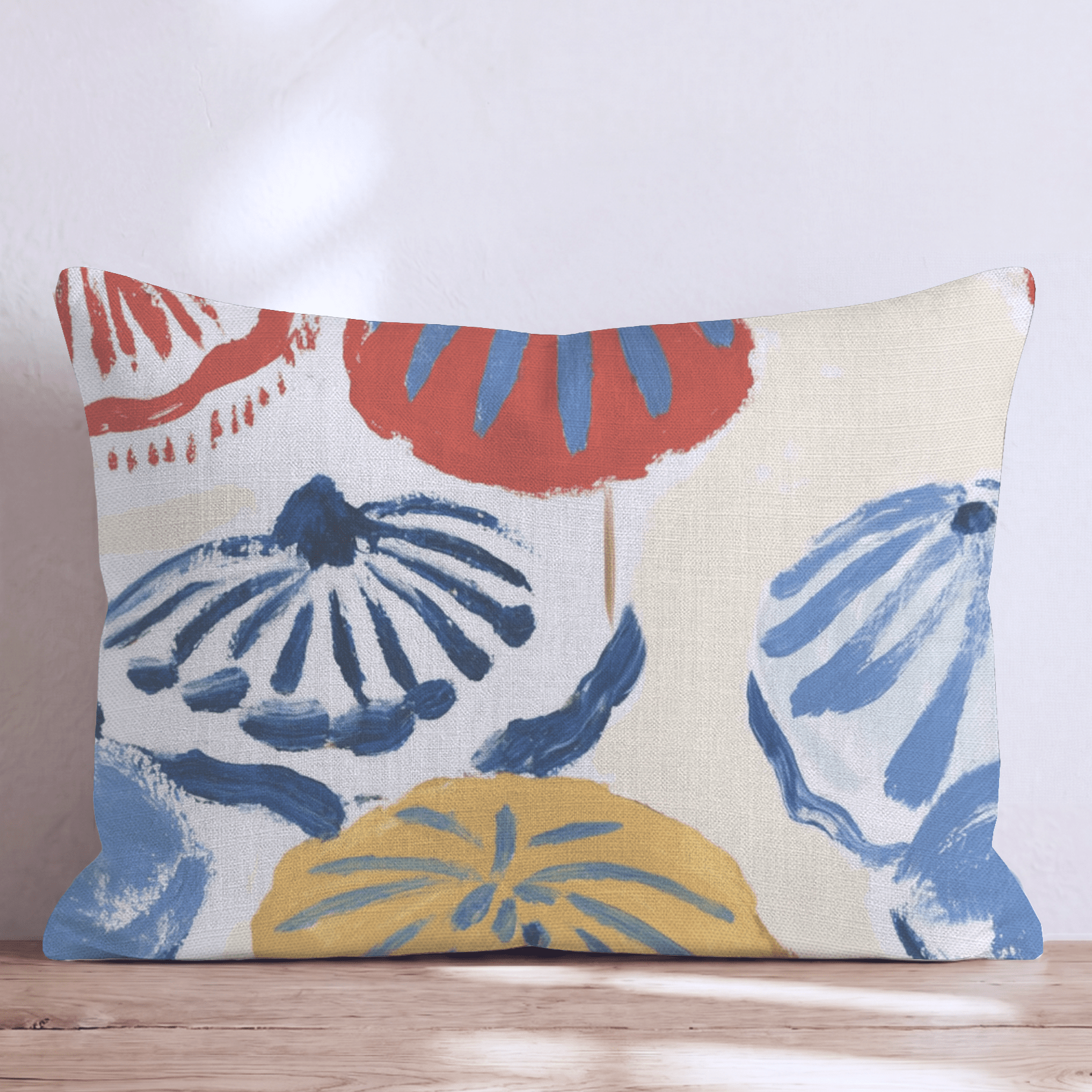 Umbrellas in Italy Throw Pillow - Hillcroft Home
