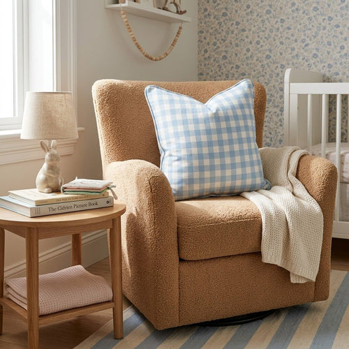 Under The Umbrella Plaid Throw Pillow - Hillcroft Home