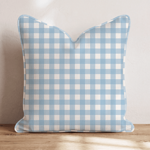 Under The Umbrella Plaid Throw Pillow - Hillcroft Home