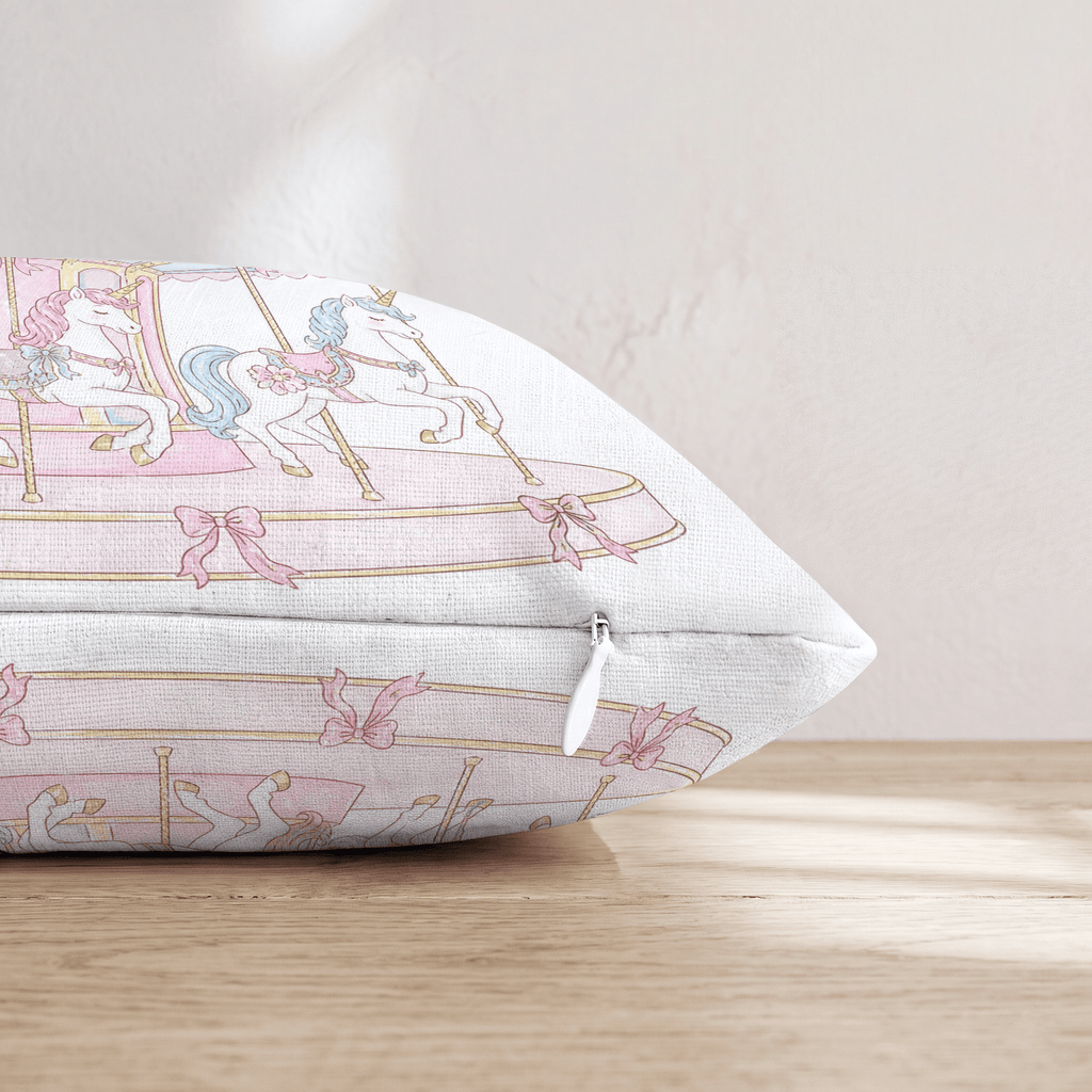 Unicorn Carousel Throw Pillow - Hillcroft Home